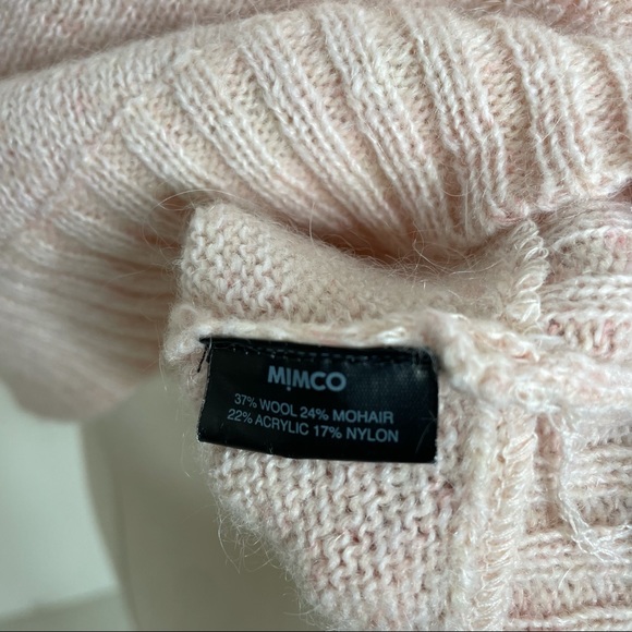 Mimco Pink Knit Cape Size Small S Wool Mohair - Picture 5 of 10